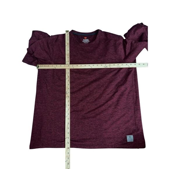 Nice Rugged Elements Long Sleeve Pullover Shirt Size XL Mens burgundy colored li - Picture 8 of 8